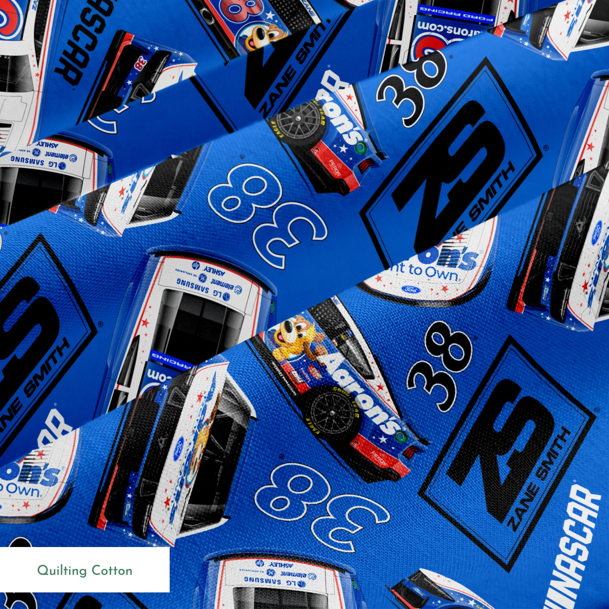 NASCAR® Zane Smith Toss on Blue Fabric