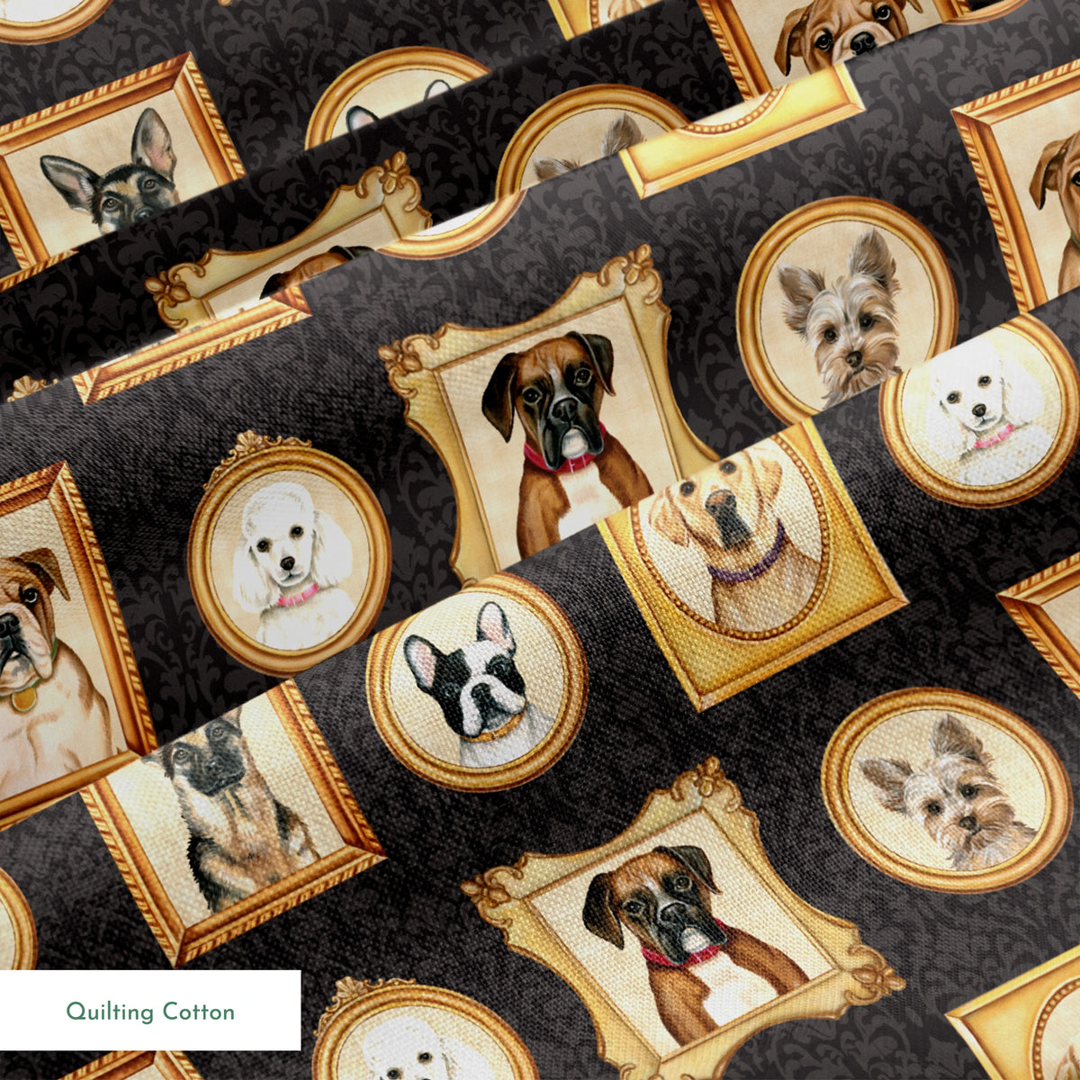 Danielle Murray Dog Portraits Fabric