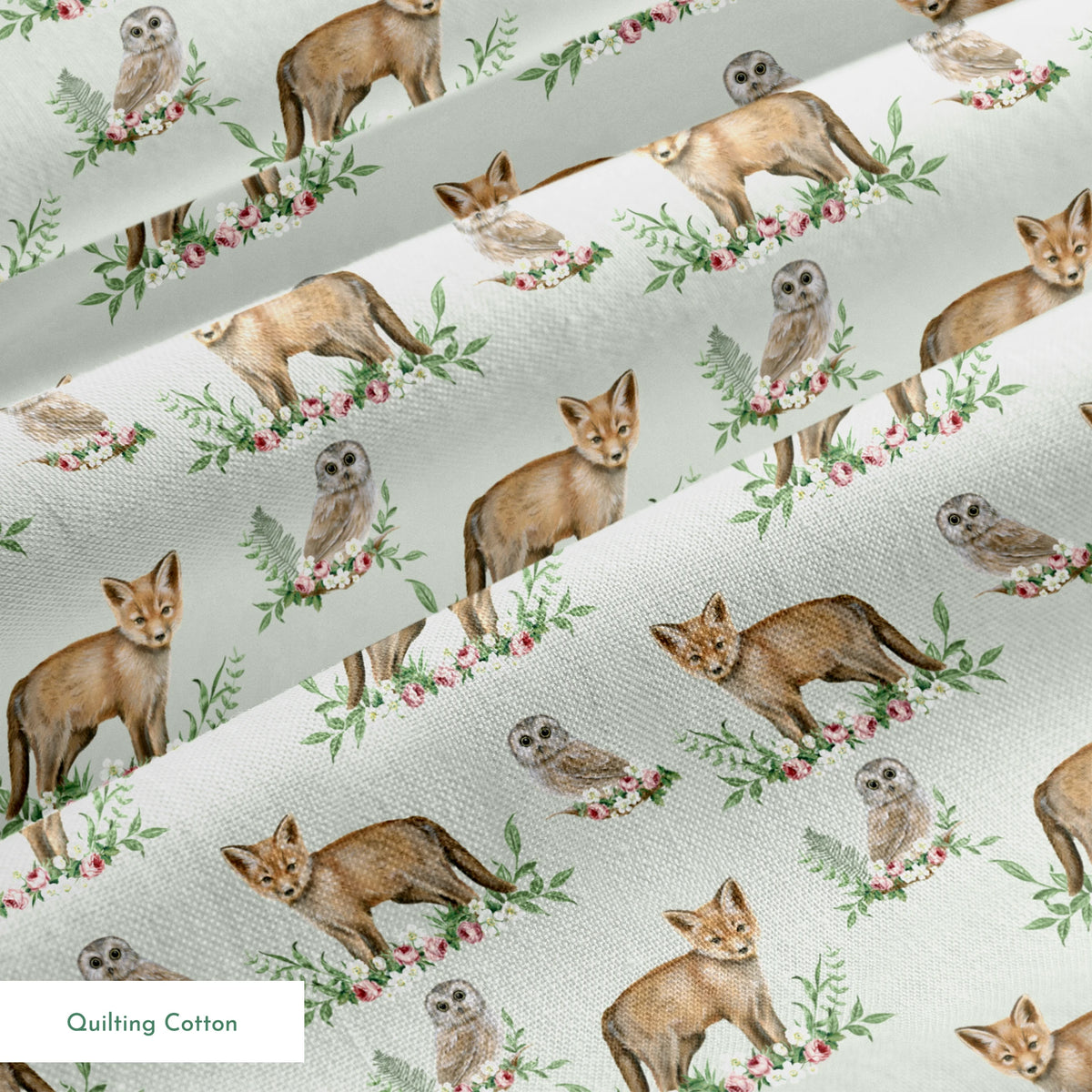 Danielle Murray Foxes and Owls Fabric
