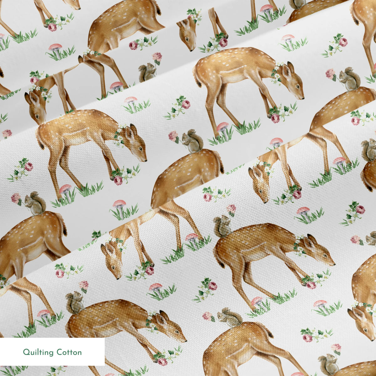 Danielle Murray Fawns and Squirrels Fabric