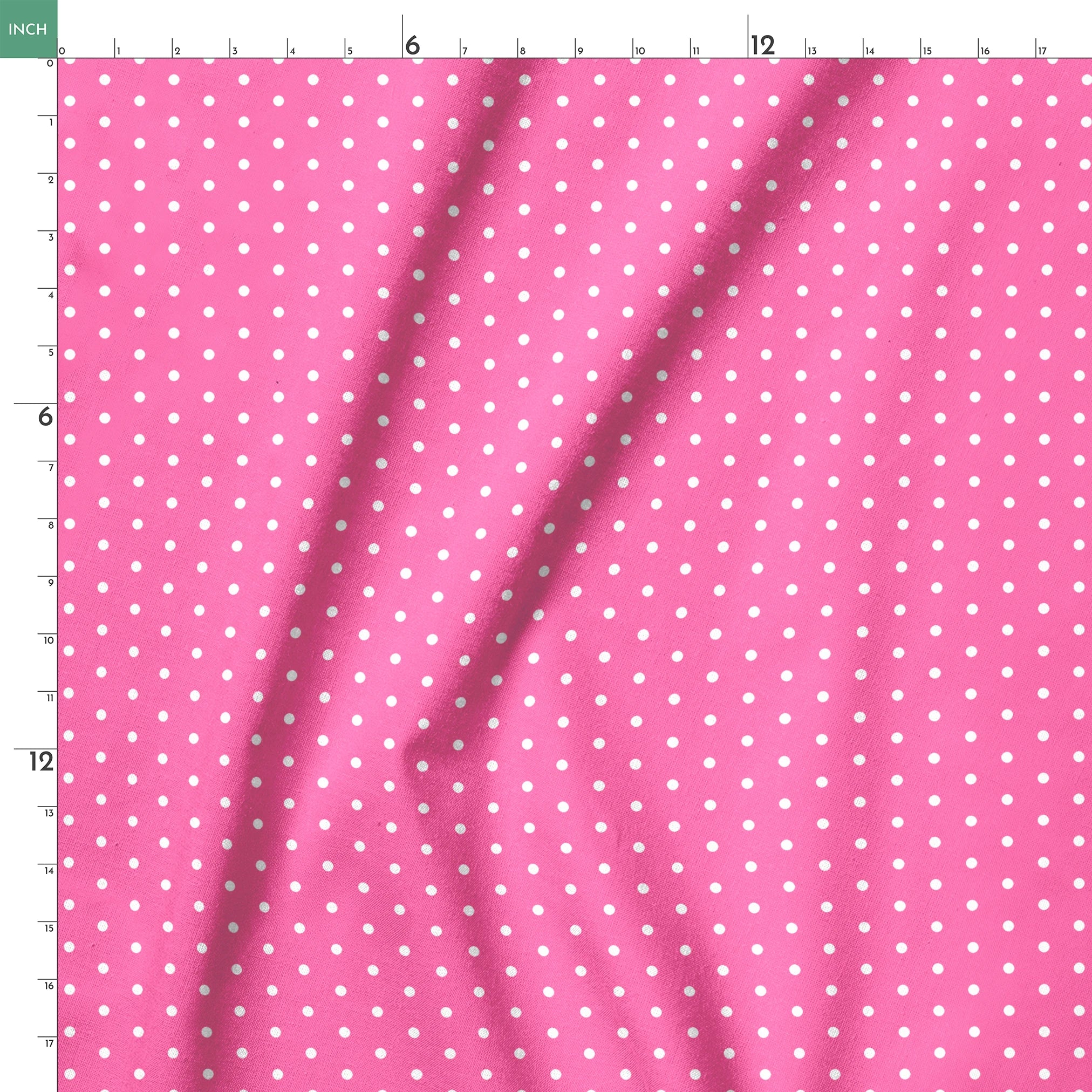 Two white circles on a bright pink background springs ruler 18x18