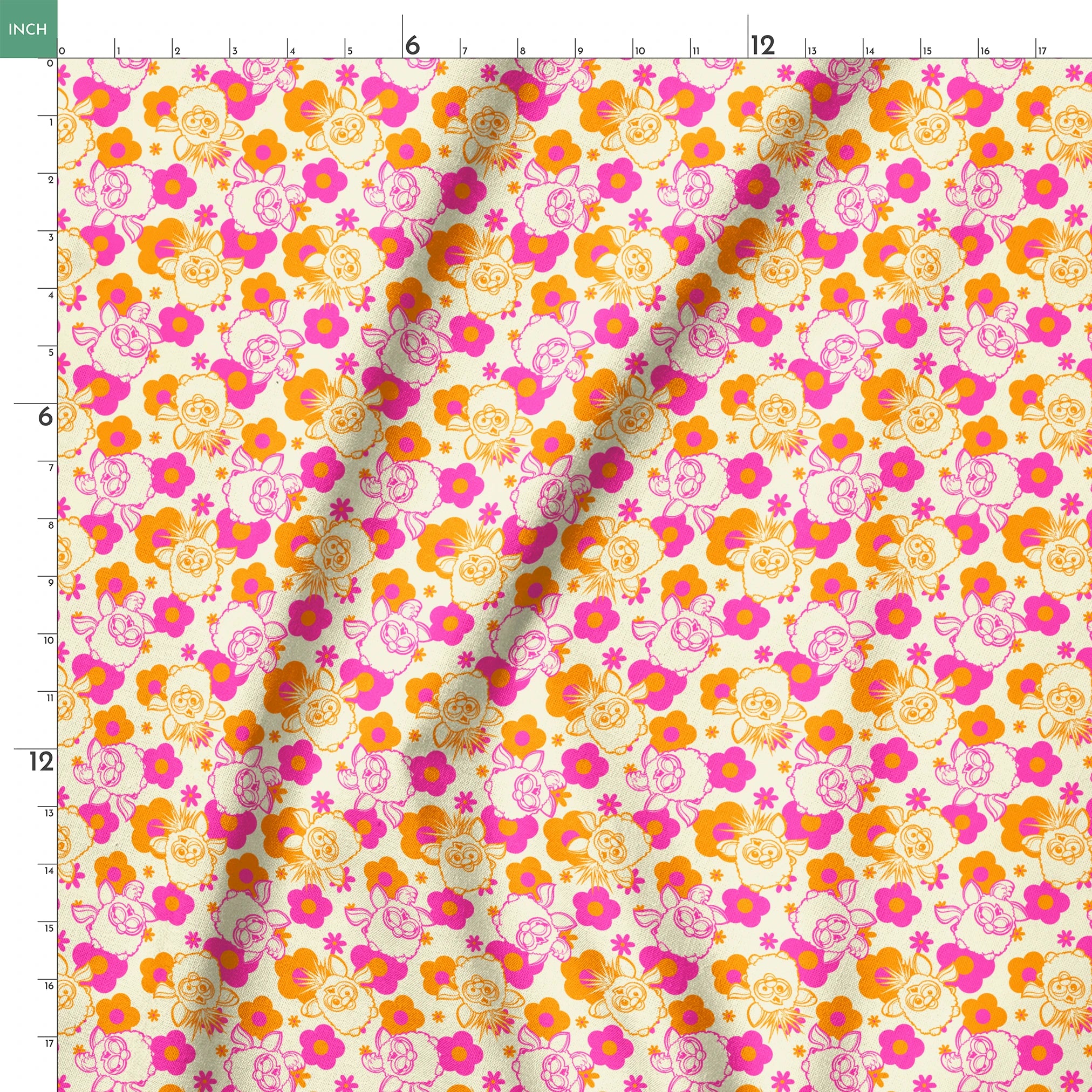 Hasbro Furby Flower Power on Citrus Fabric