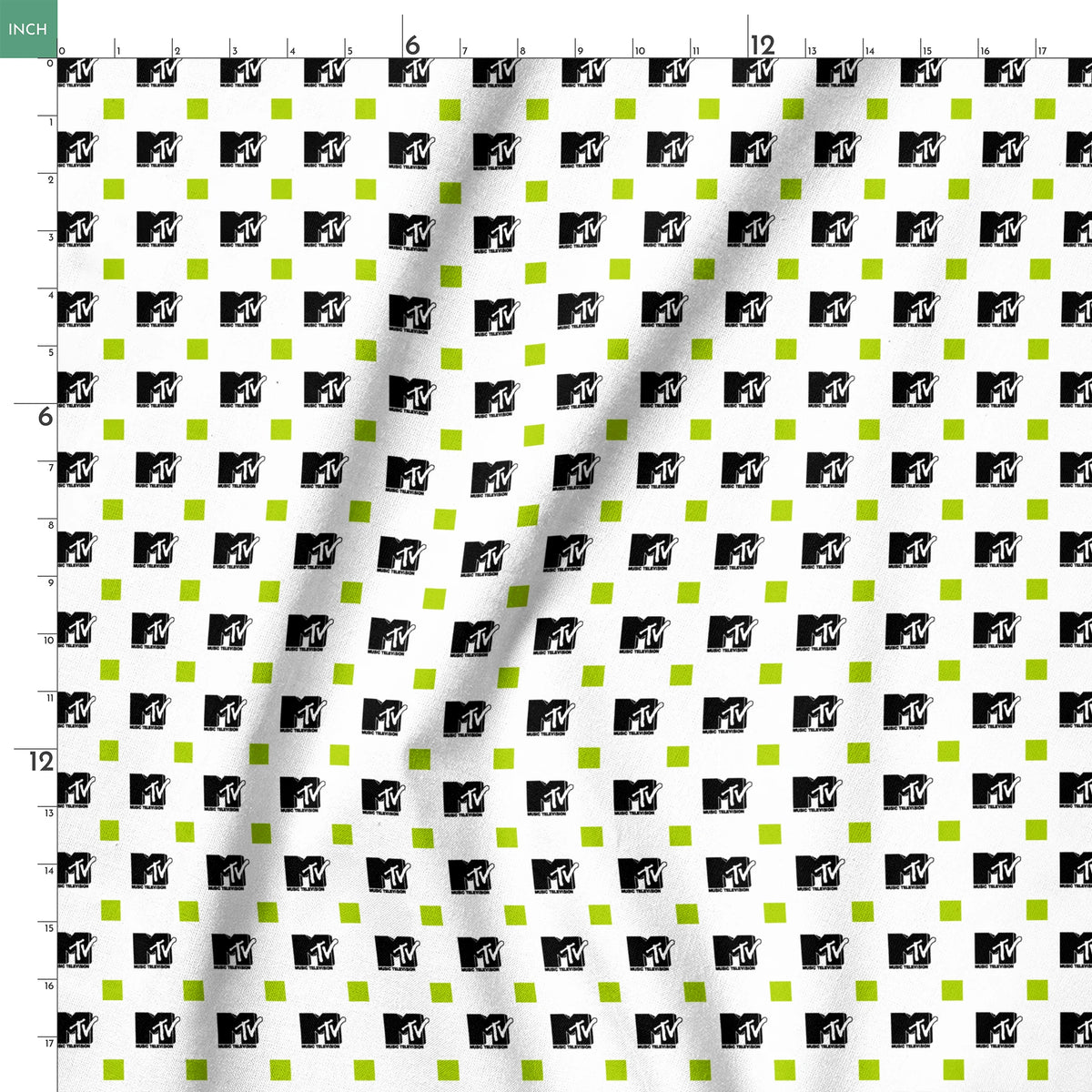 Paramount MTV  Blocks on White Fabric