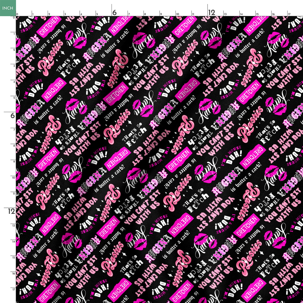 Paramount Mean Girls  The Plastics on Black Fabric