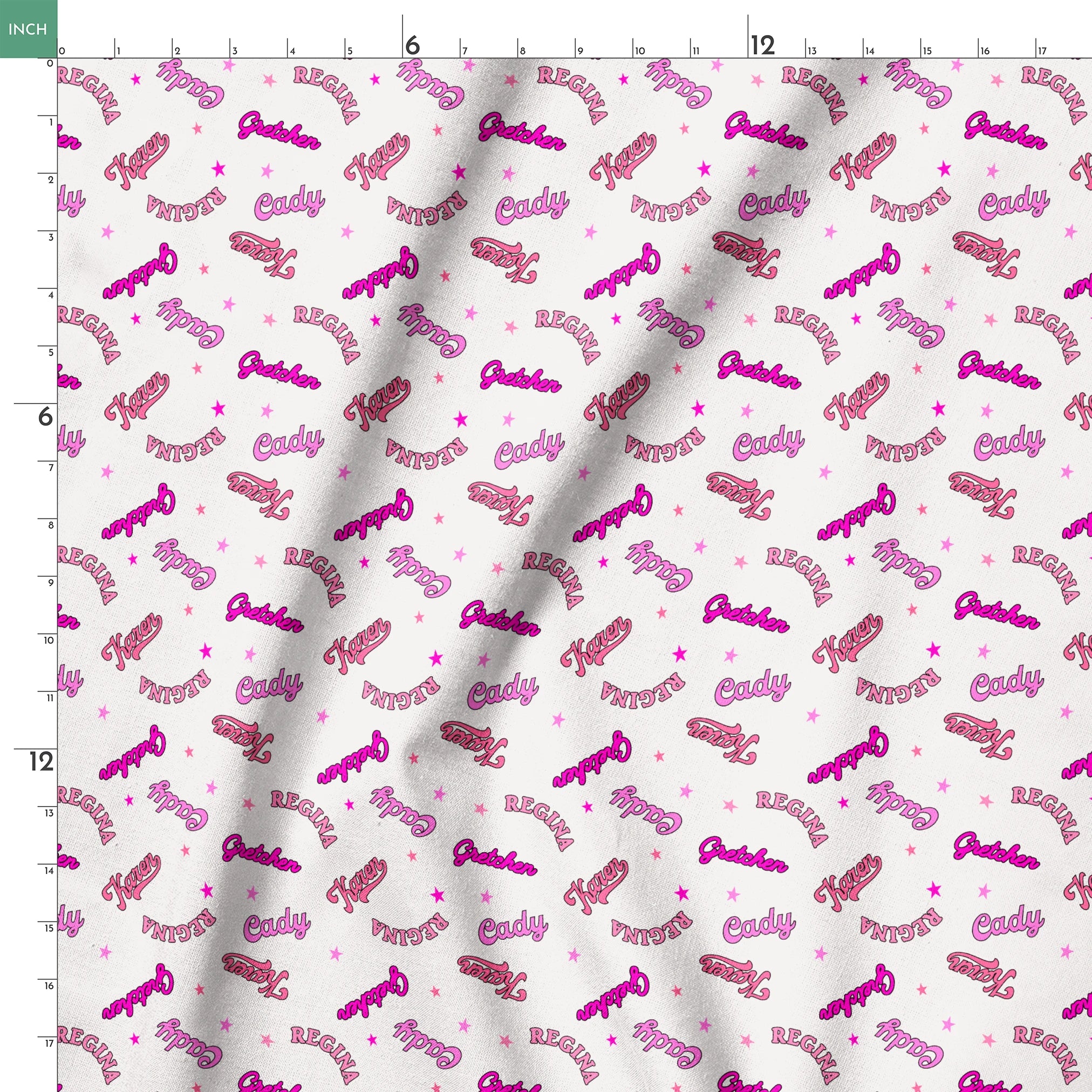 Paramount Mean Girls  Plastics Name Toss on White Fabric