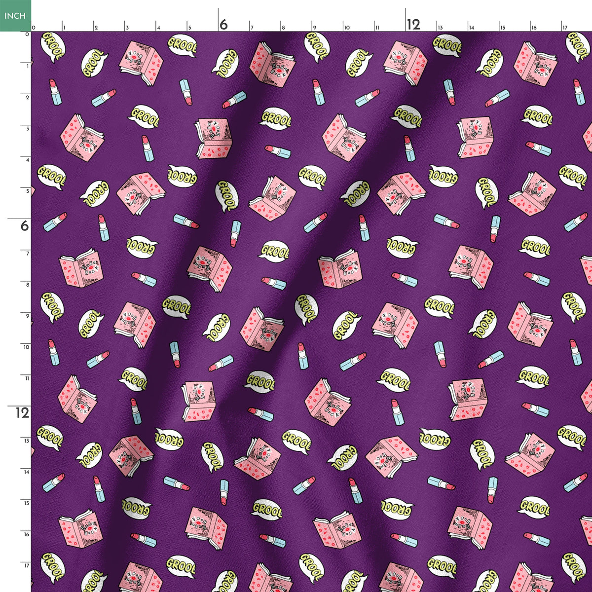 Paramount Mean Girls  Grool Burn Book on Purple Fabric
