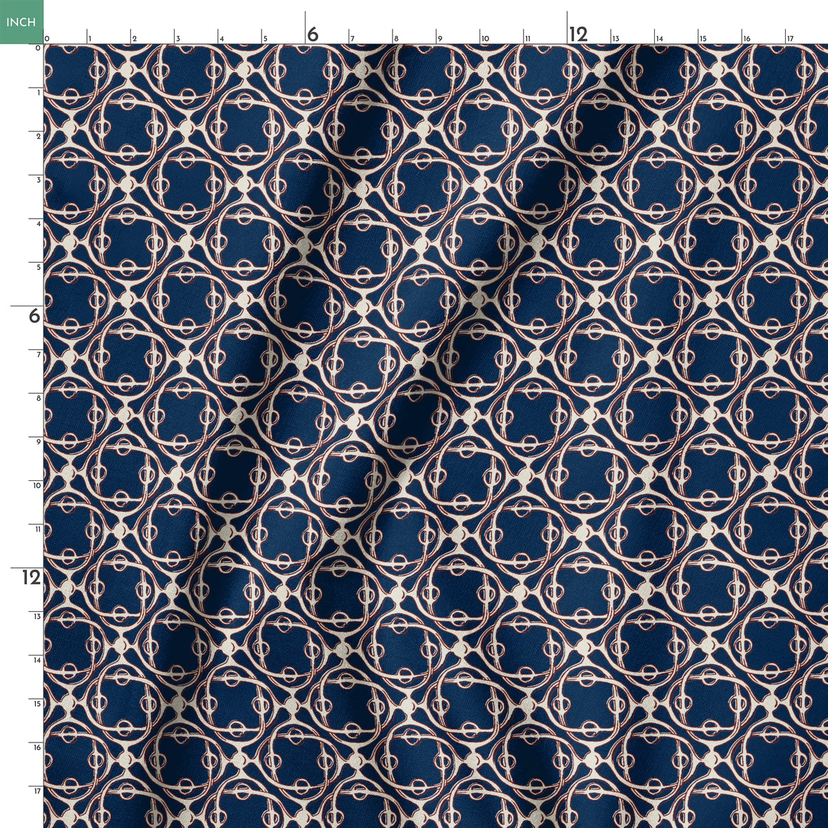 Farrah on Navy Fabric
