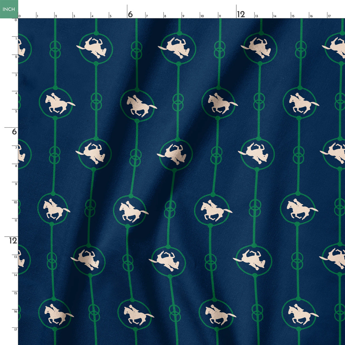 Brooks on Navy Fabric