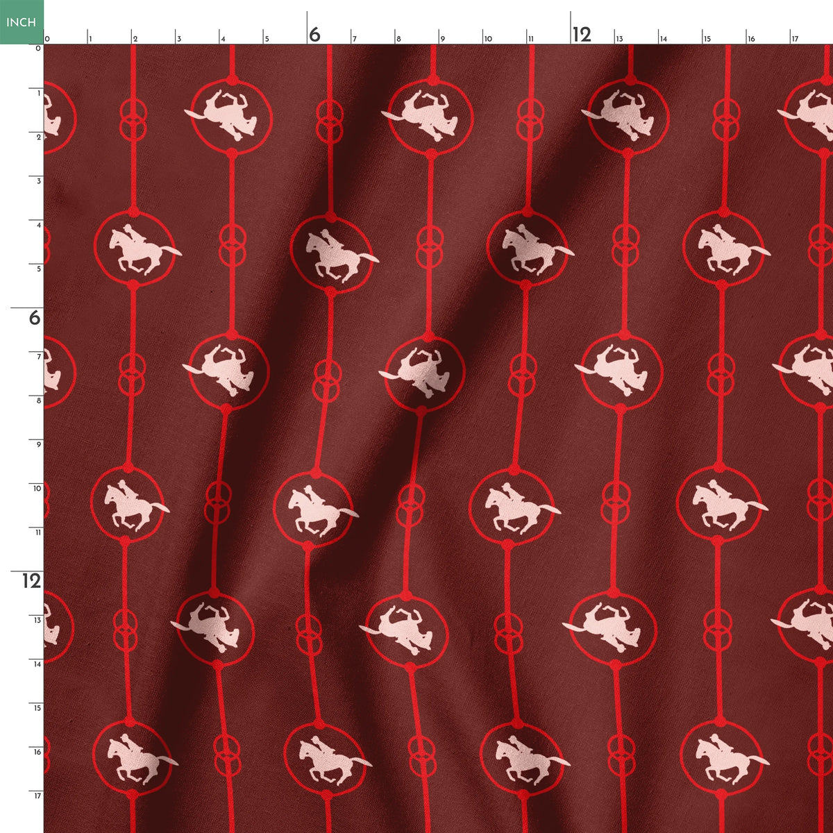 Brooks on Garnet Fabric