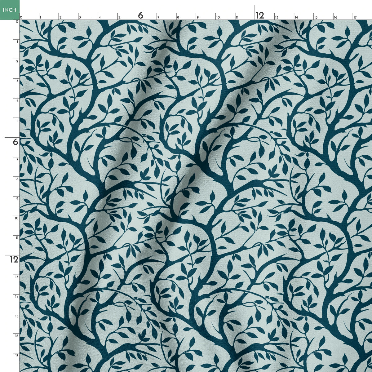 Winding Willow on Dense Fog Fabric