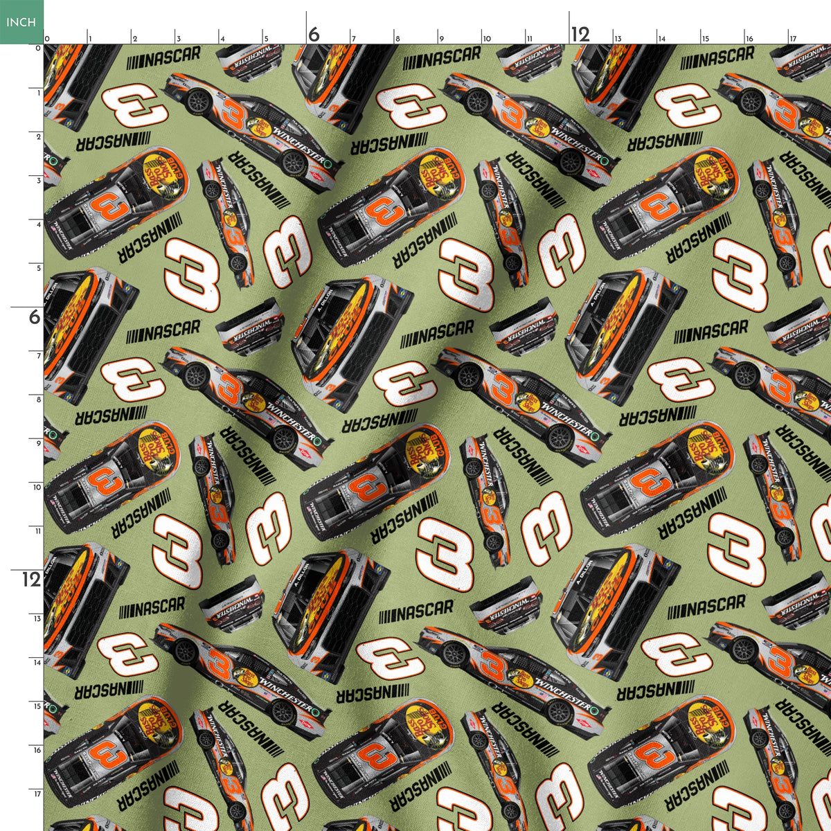 NASCAR® Austin Dillon Toss on Green Fabric