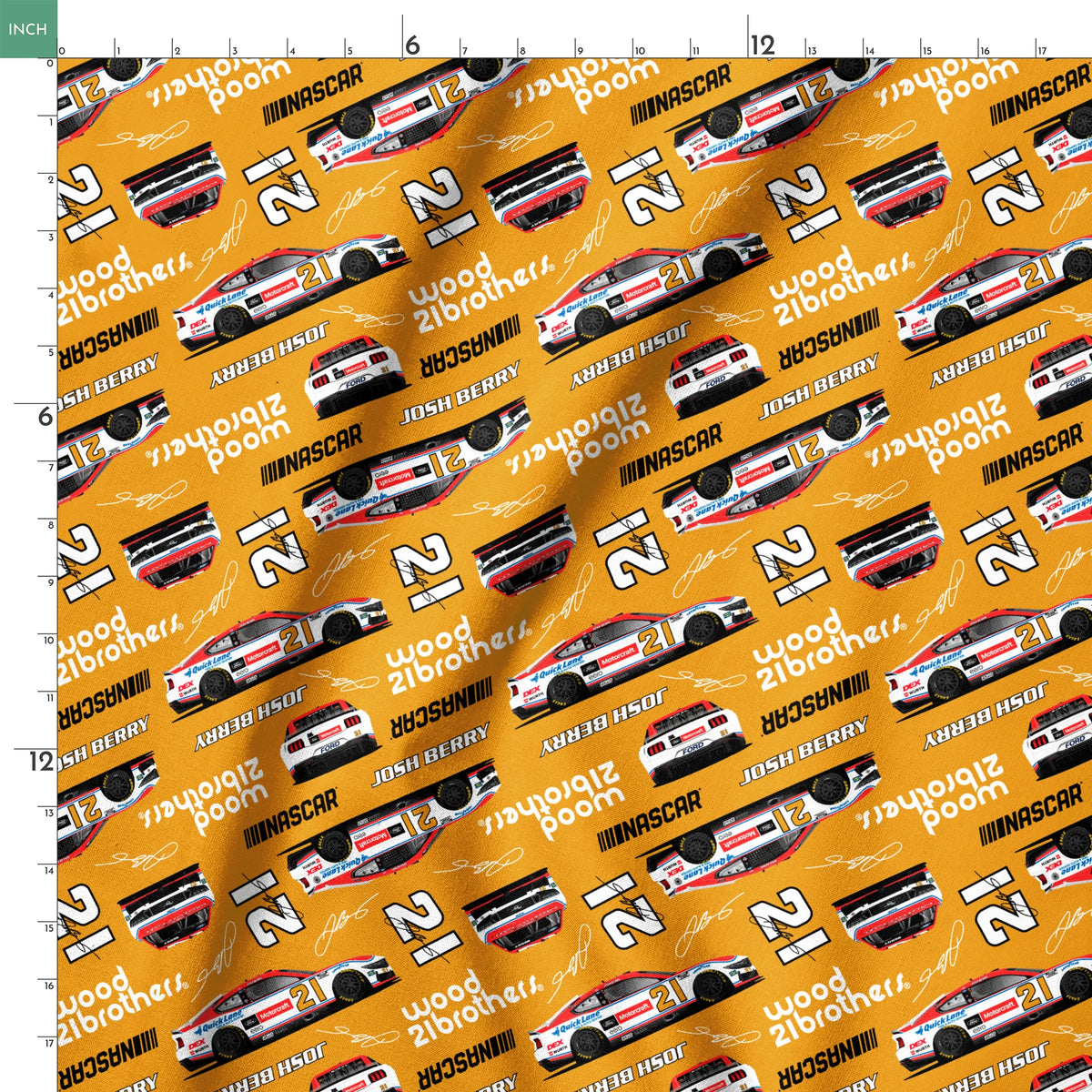 NASCAR® Josh Berry Toss on Gold Fabric