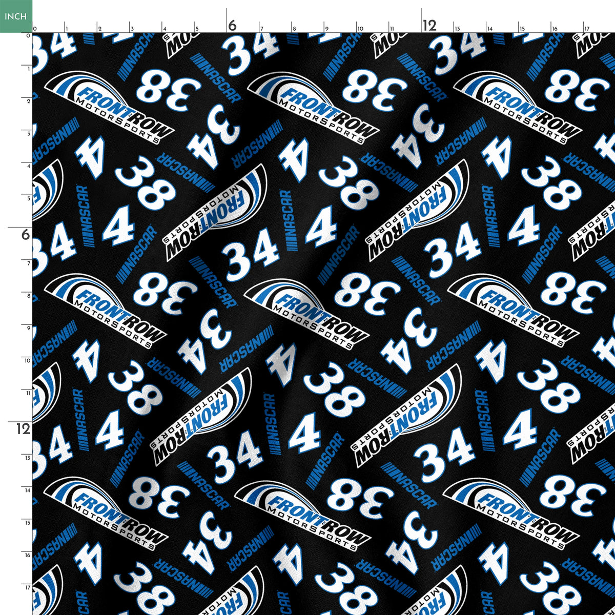 NASCAR® Front Row Motorsports Toss on Black Fabric