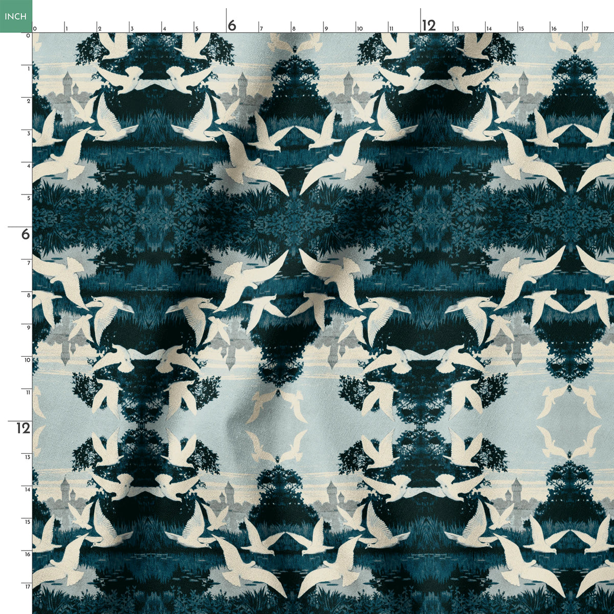 Aberdeenshire on Haunted Night Fabric