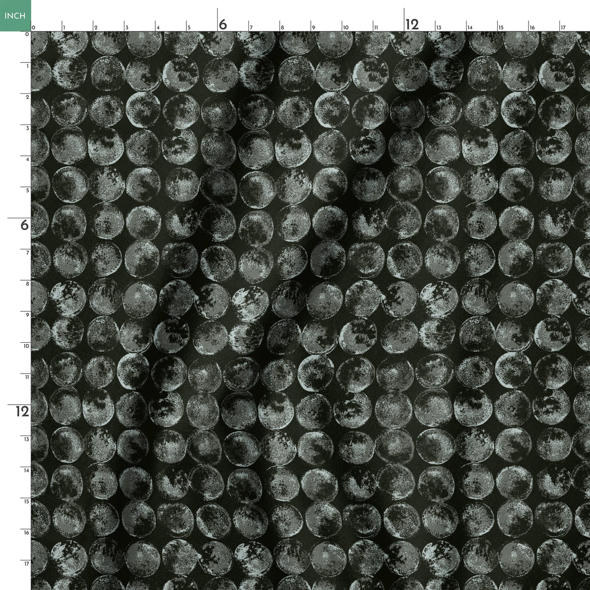 Lunar Light on Black Days Fabric