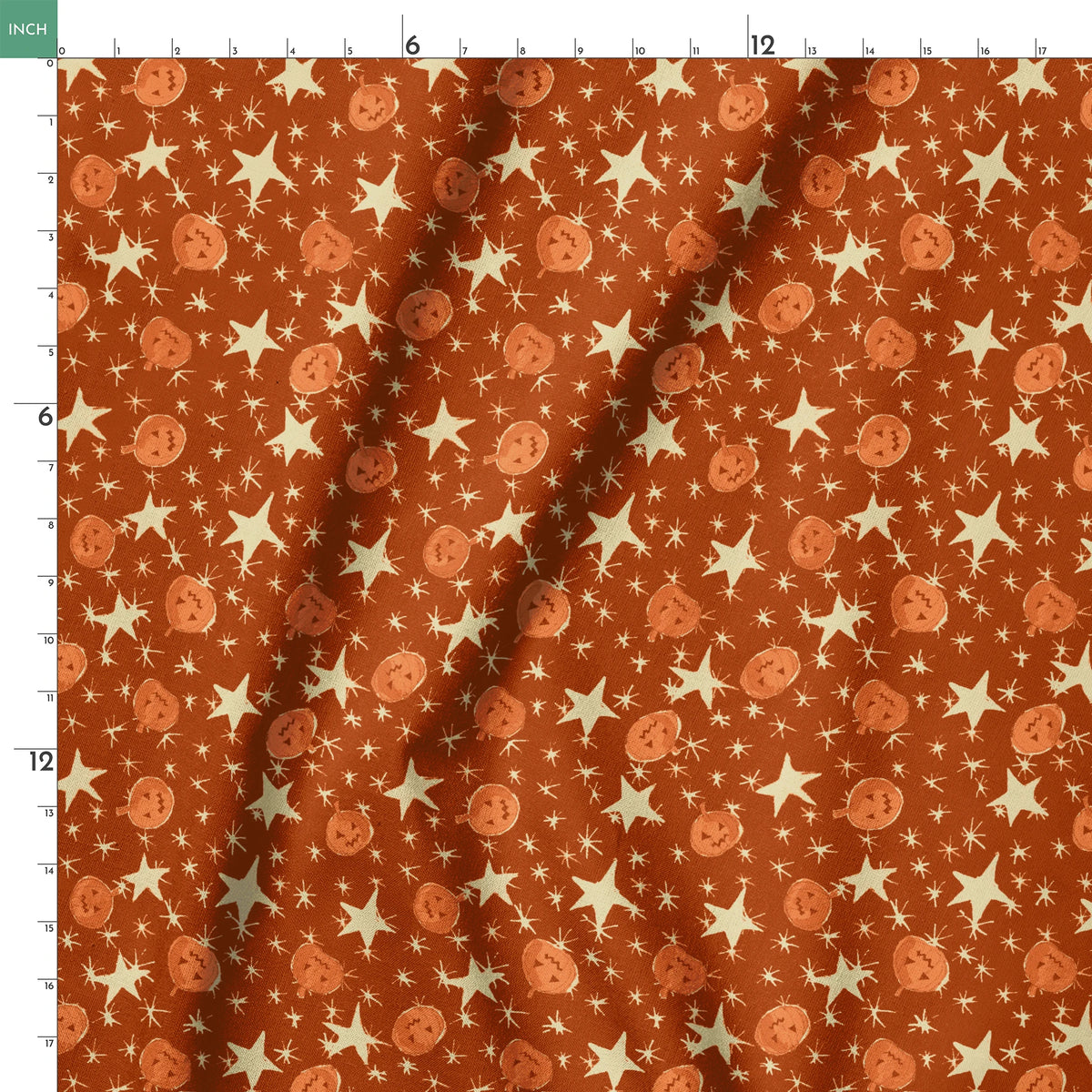 Pumpkins on Spiced Fabric