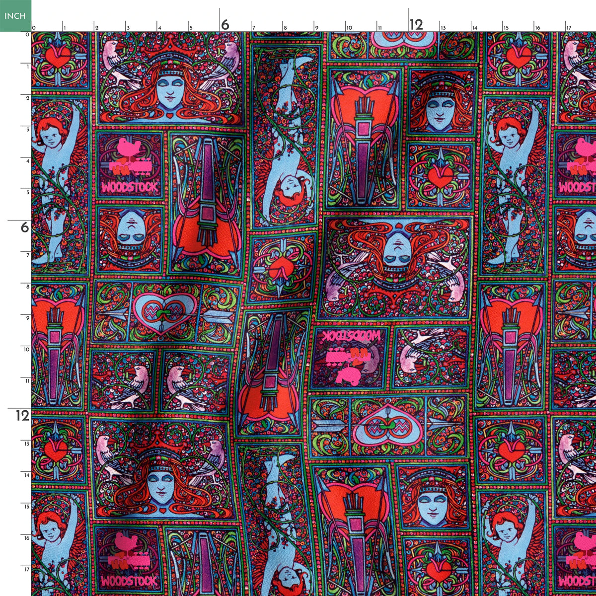 Woodstock Aquarian Exposition Fabric