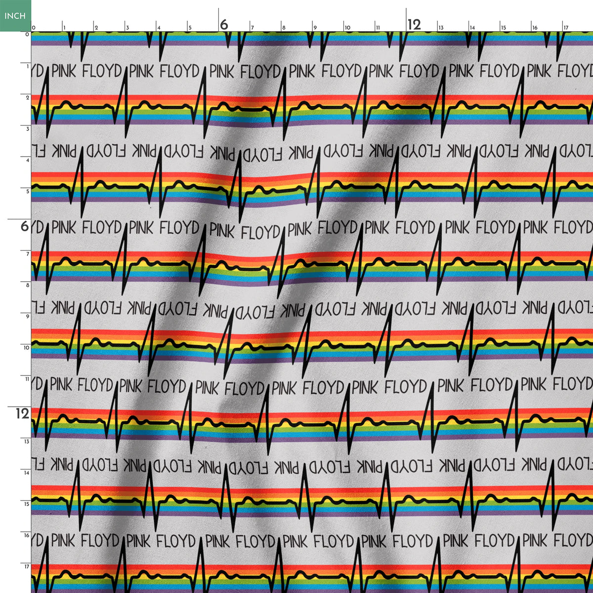 Pink Floyd Rainbow Pulse Fabric