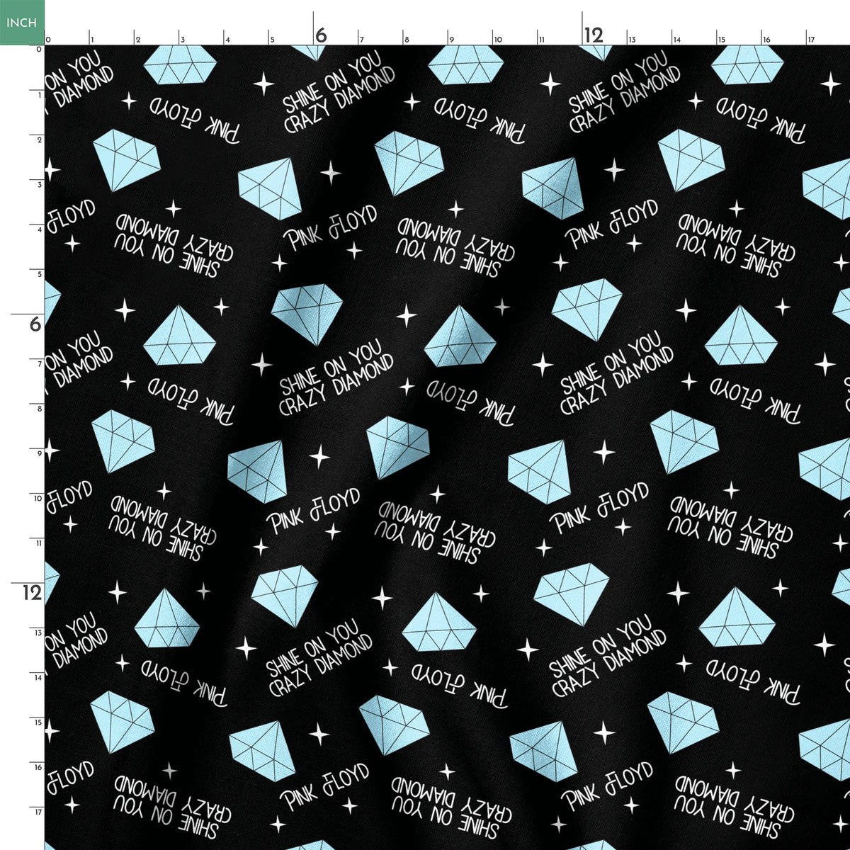 Pink Floyd Crazy Diamond Fabric