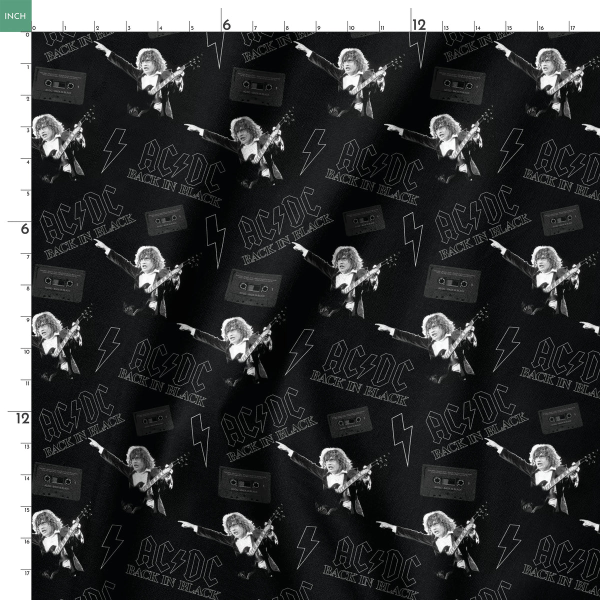 AC/DC Back in Black Fabric