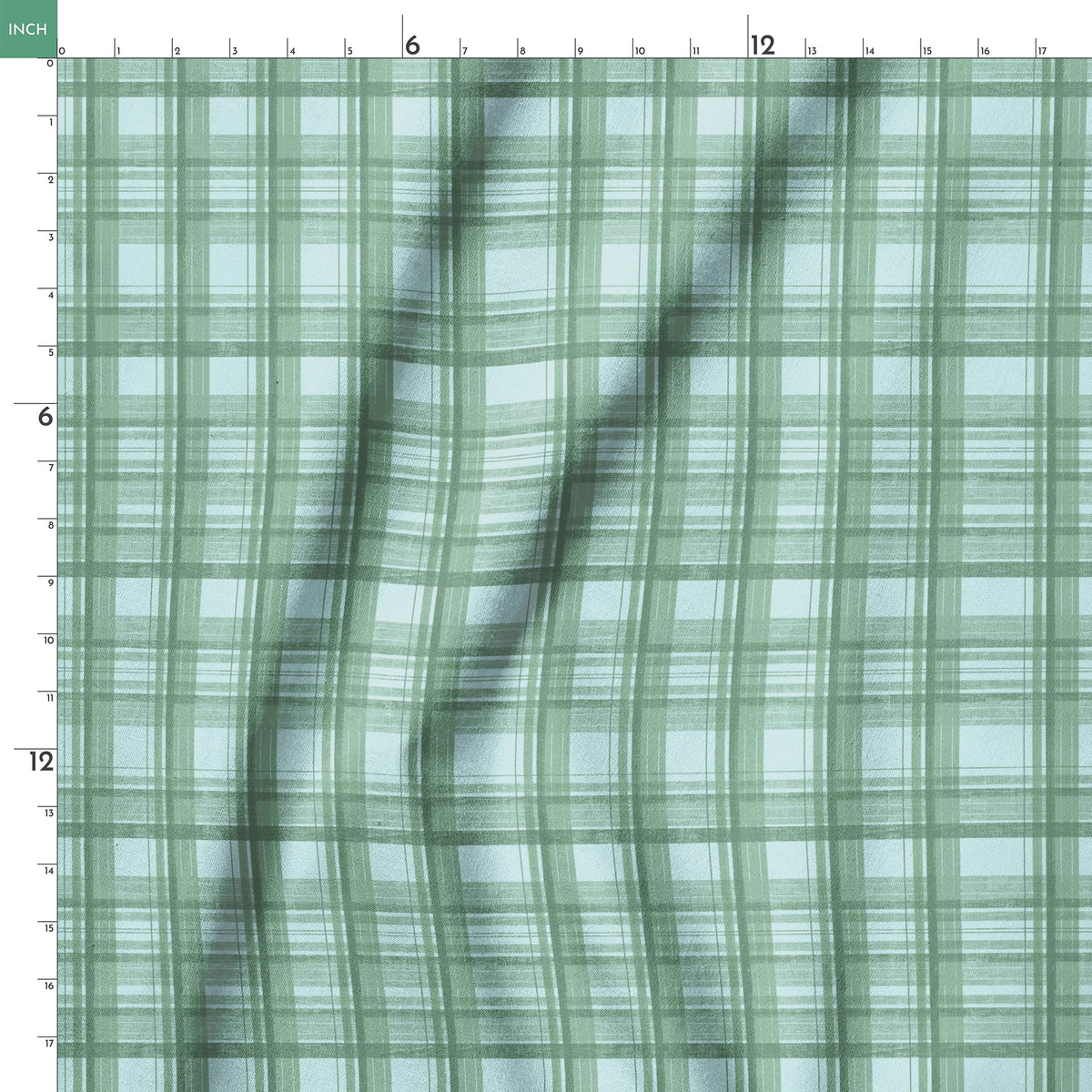 Saturday Evening Post  Christmas Plaid on Evergreen Fabric