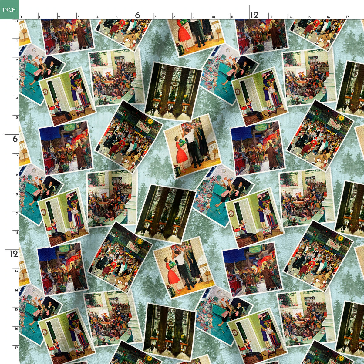 Saturday Evening Post  Holiday Memories Fabric