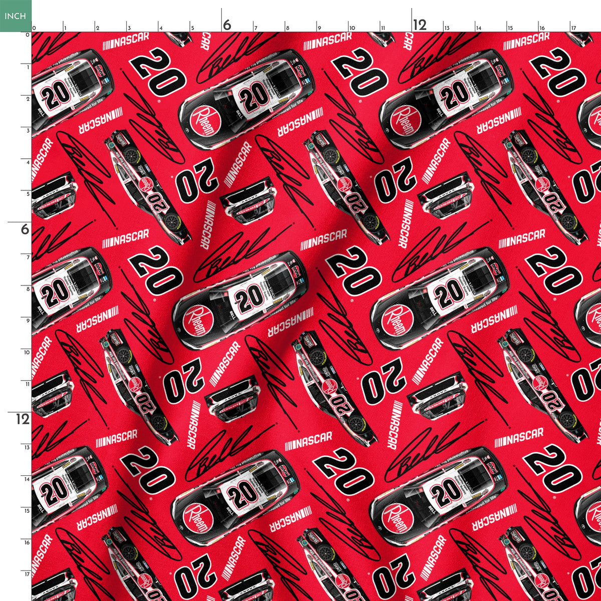 NASCAR® Christopher Bell Toss on Red Fabric