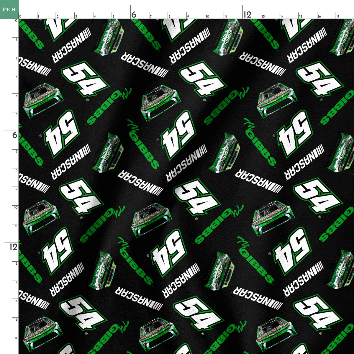 NASCAR® Ty Gibbs Toss on Black Fabric