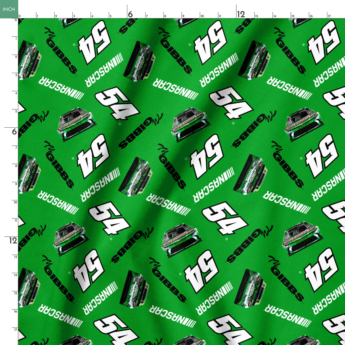 NASCAR® Ty Gibbs Toss on Green Fabric