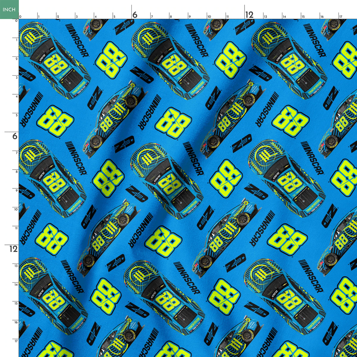 NASCAR® Connor Zilisch Toss on Blue Fabric