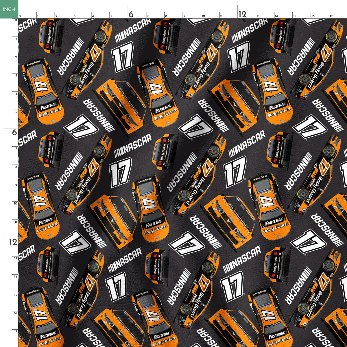 NASCAR® Chris Buescher Toss on Black Fabric