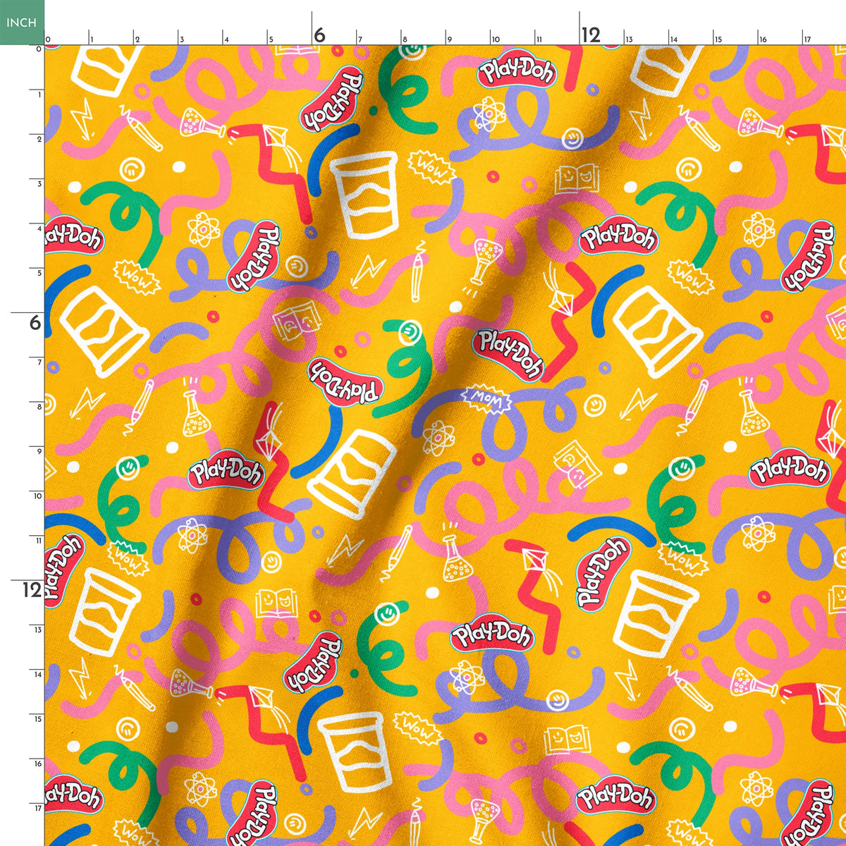 Hasbro Play-Doh Let's Experiment on Yellow Fabric