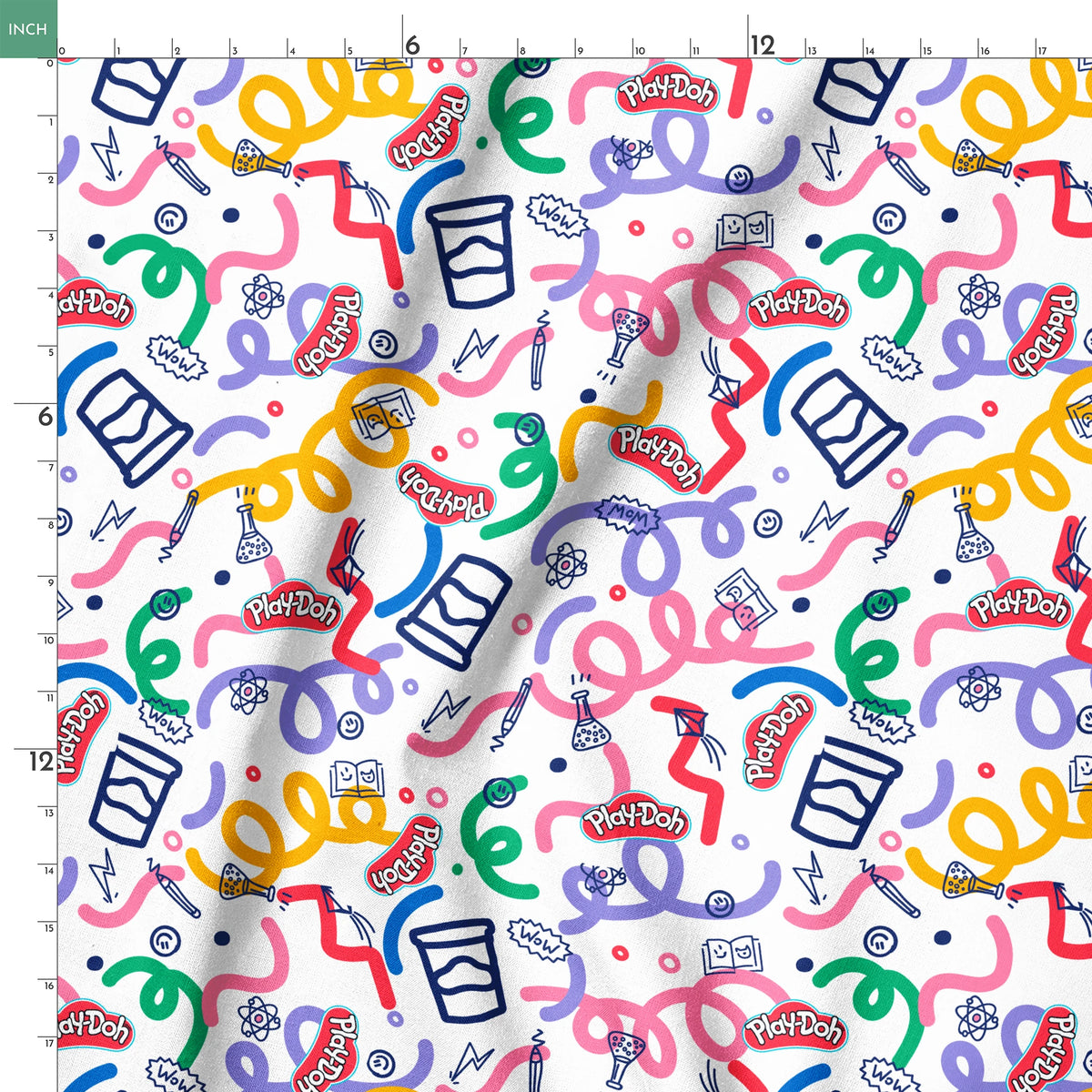 Hasbro Play-Doh Let's Experiment on White Fabric