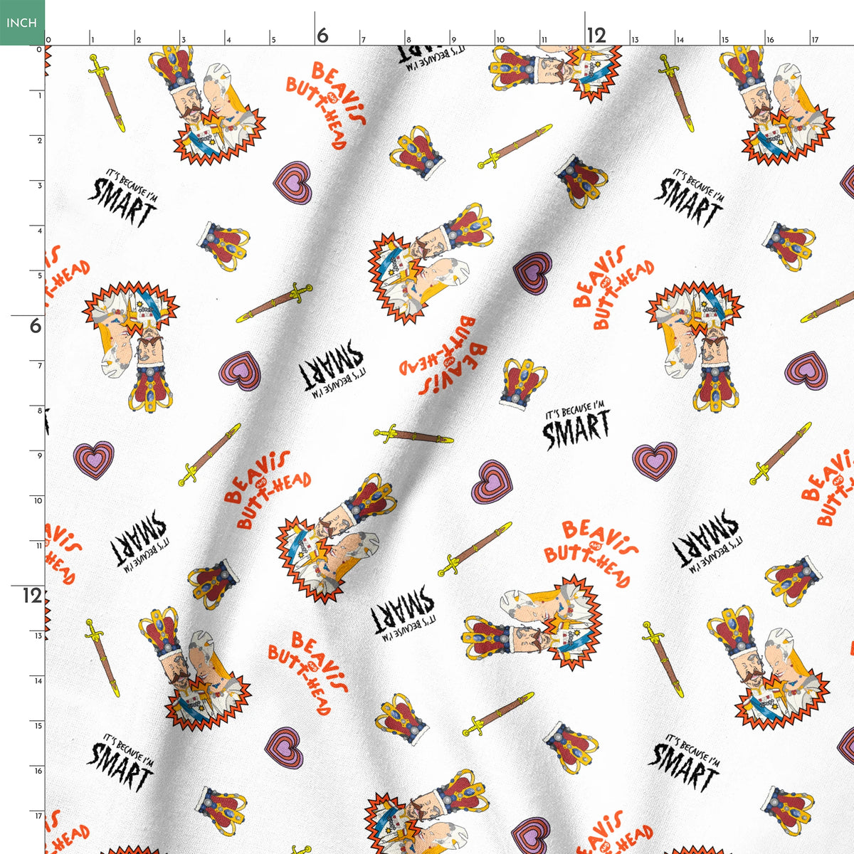 Paramount Beavis and Butt-Head It's Because I'm Smart Fabric
