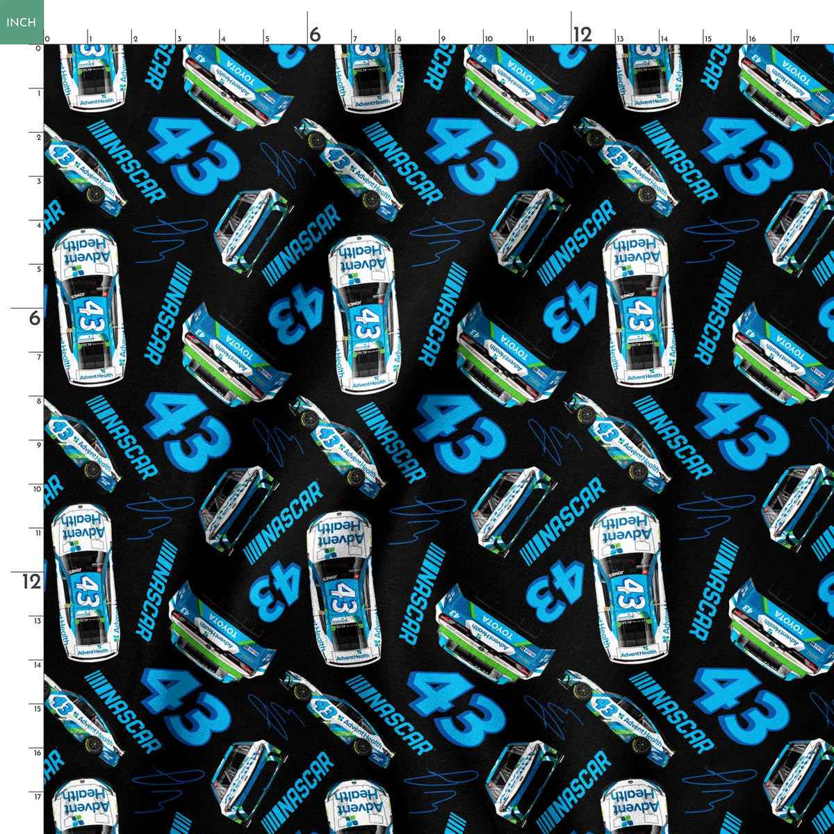 NASCAR® Erik Jones Toss on Black Fabric