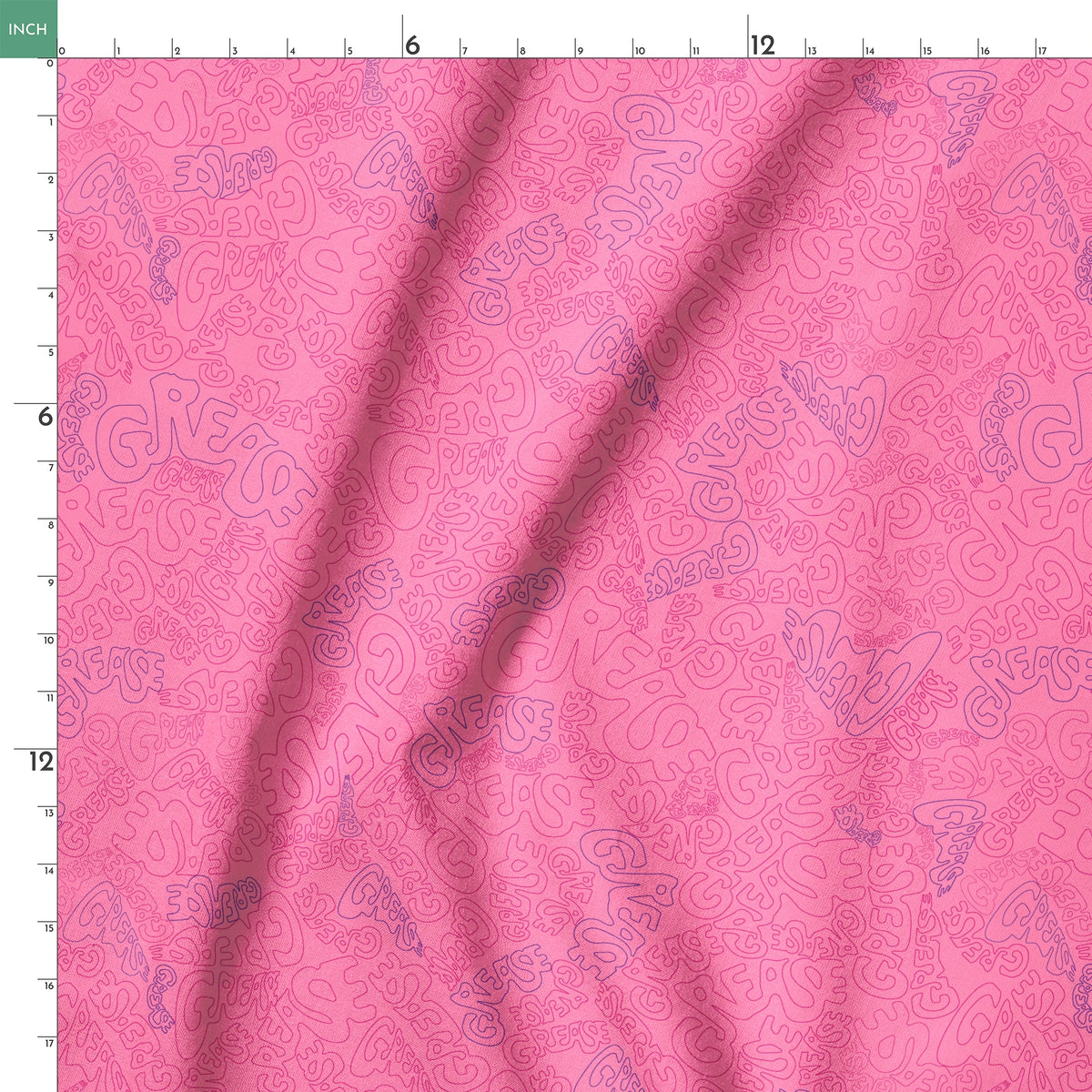 Paramount Grease  Title Toss on Pink Fabric