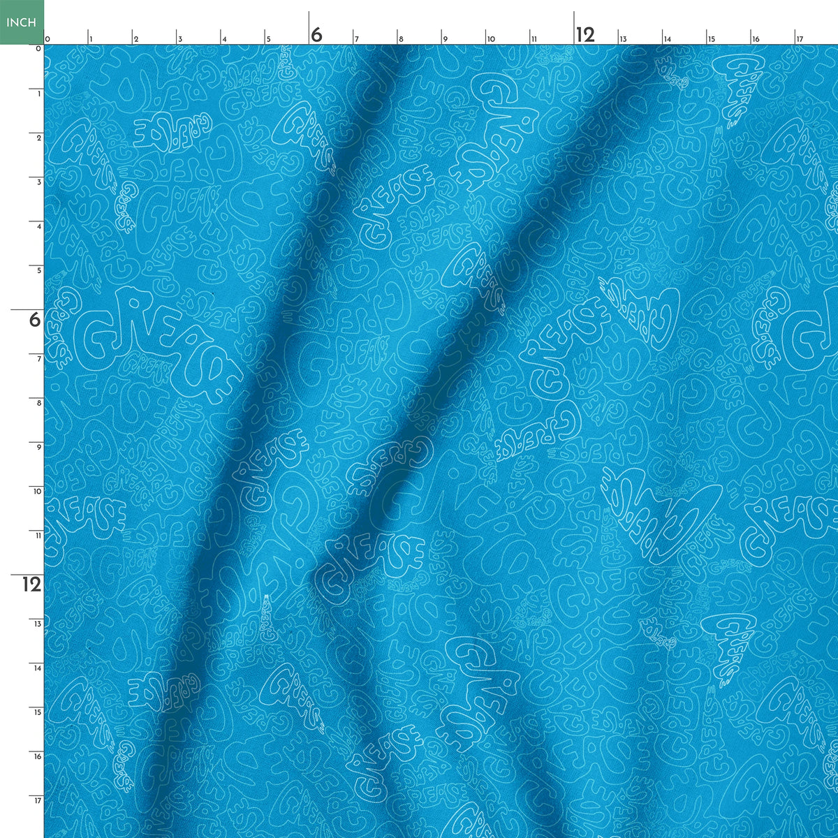Paramount Grease  Title Toss on Blue Fabric