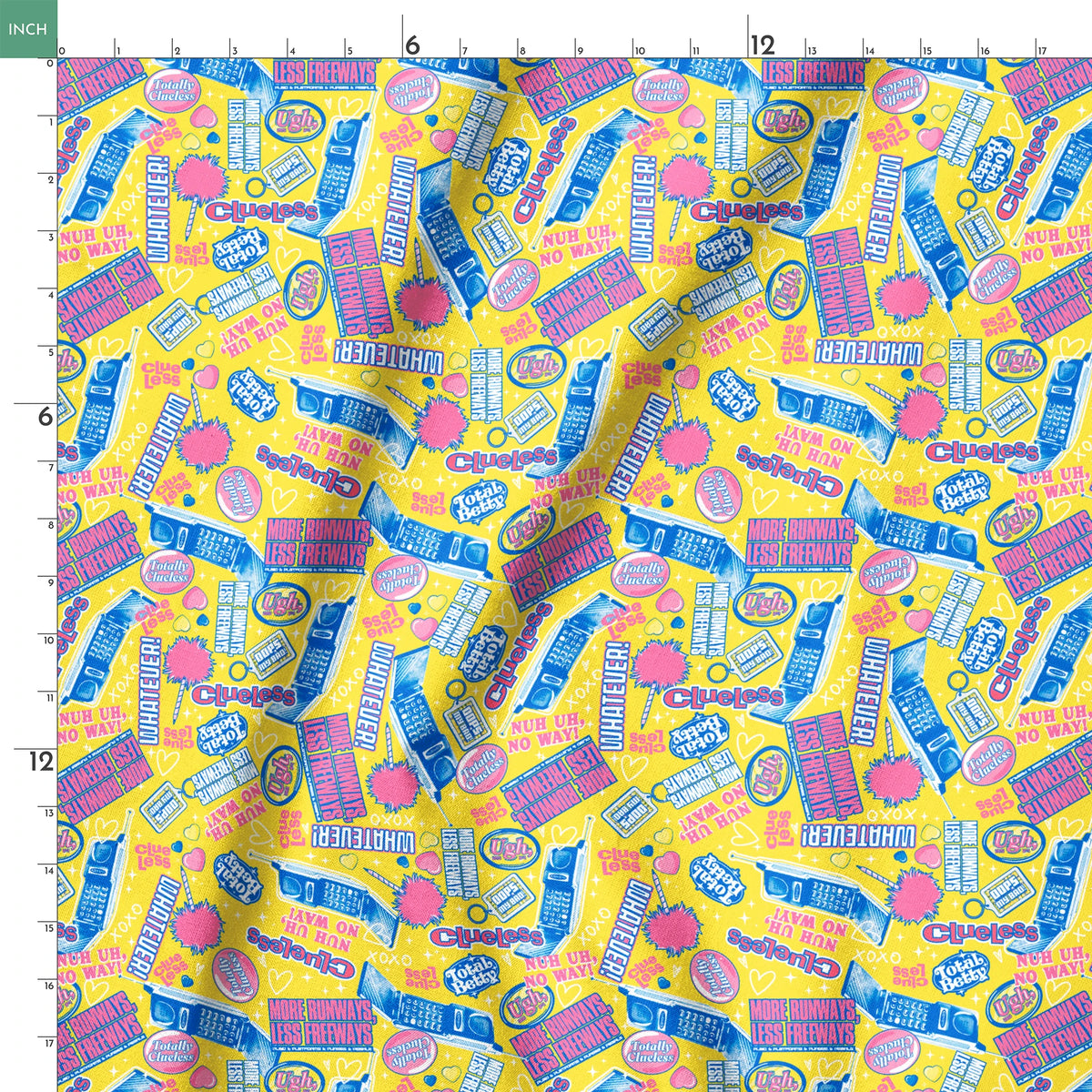 Paramount Clueless  Iconic Phrases Fabric