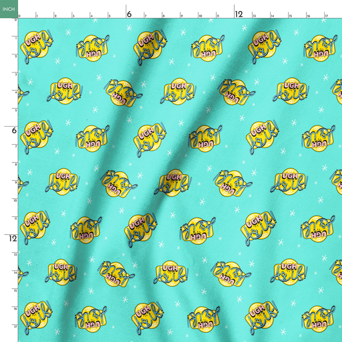 Paramount Clueless  As If! on Aqua Fabric