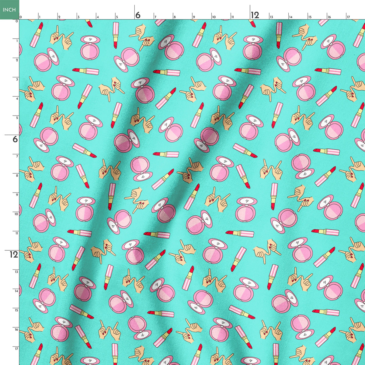 Paramount Clueless  Whatever! on Teal Fabric