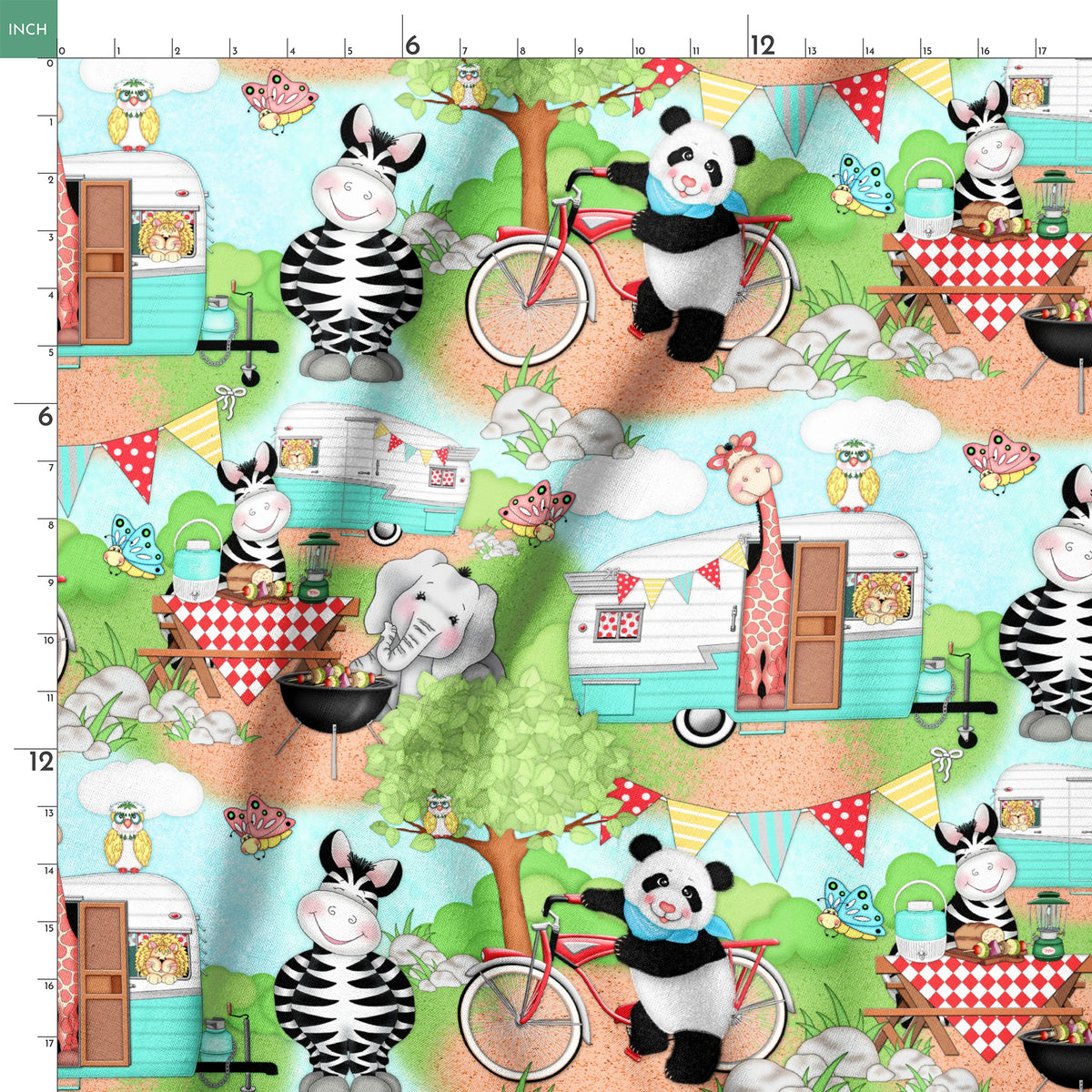 Vicki Schreiner BaZooples Camping Fun Fabric