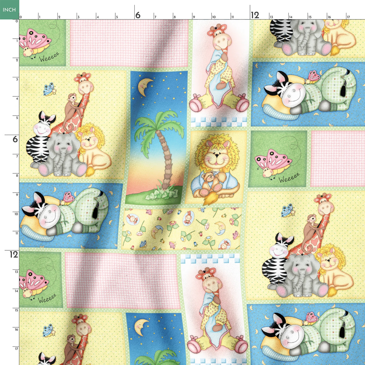 Vicki Schreiner BaZooples Jungle Sunset Patchwork Fabric