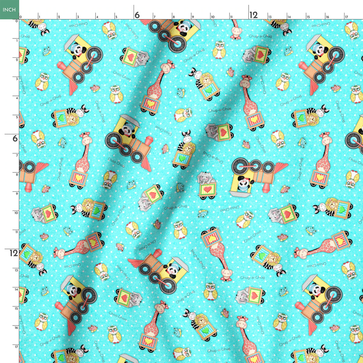 Vicki Schreiner BaZooples Panda Choo Choo Fabric