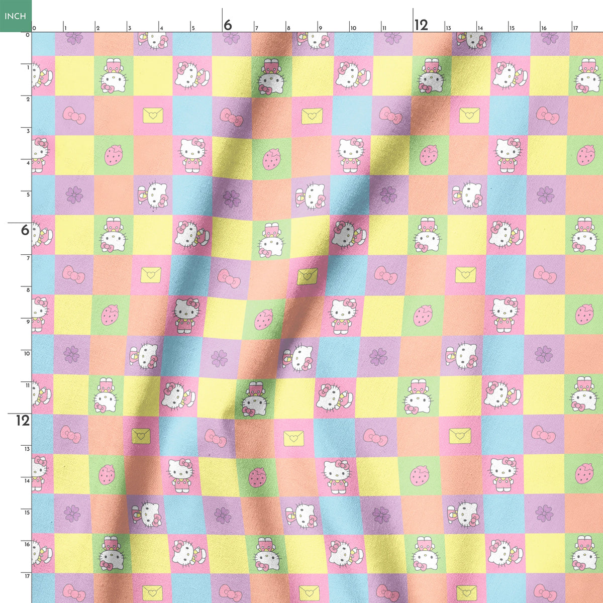 Hello Kitty® Pastel Blocks Fabric
