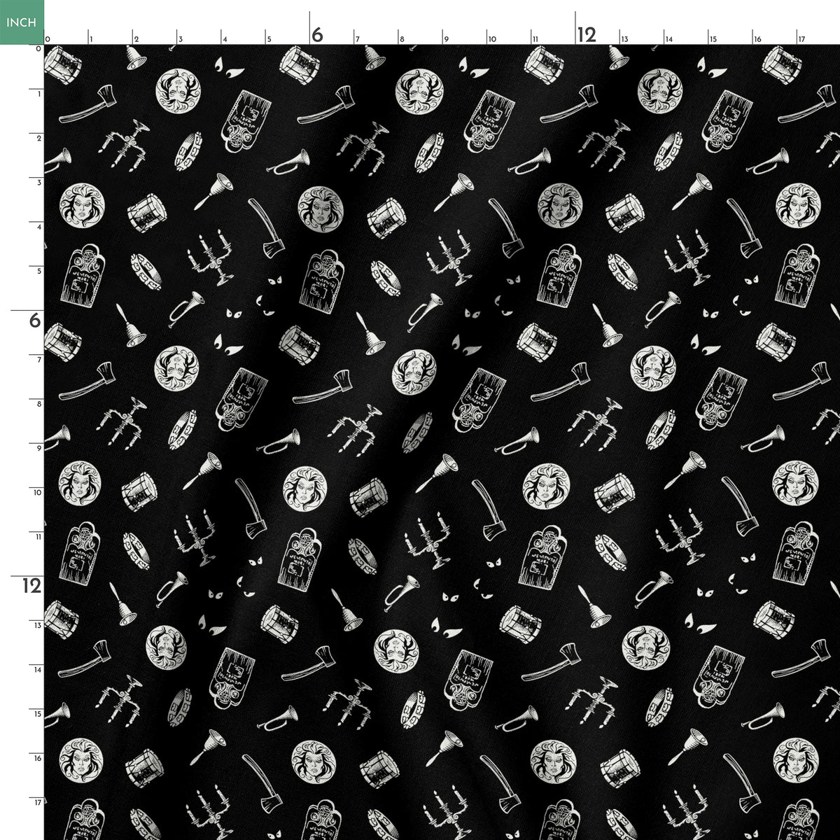 Disney Haunted Mansion Macabre Mementos Fabric