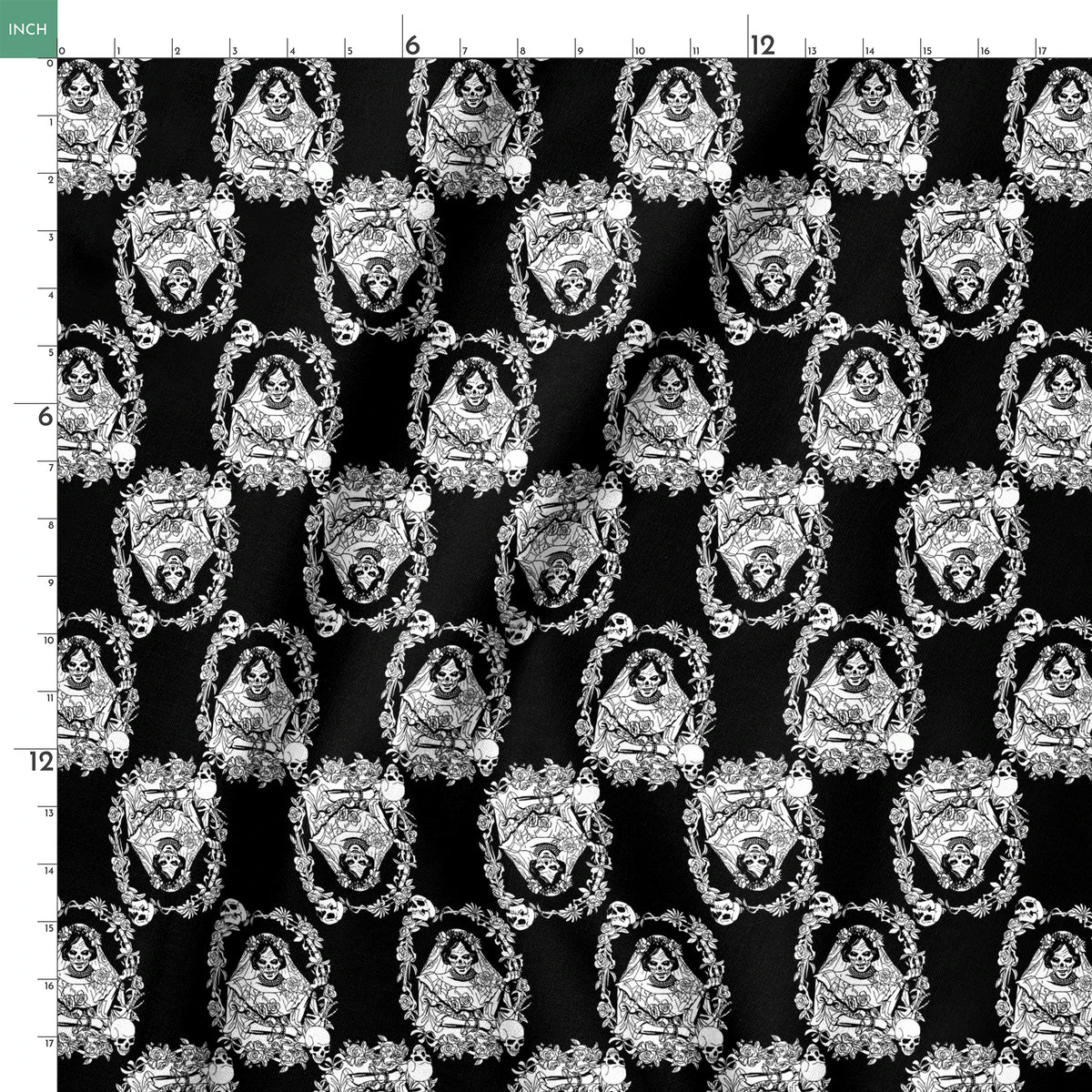 Disney Haunted Mansion Black Widow Bride Fabric