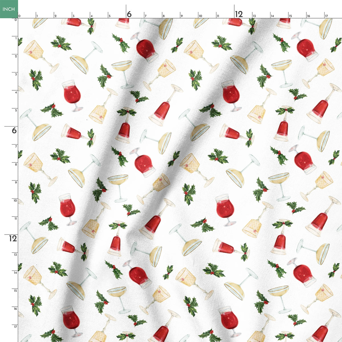 Danielle Murray Holiday Cocktails Fabric