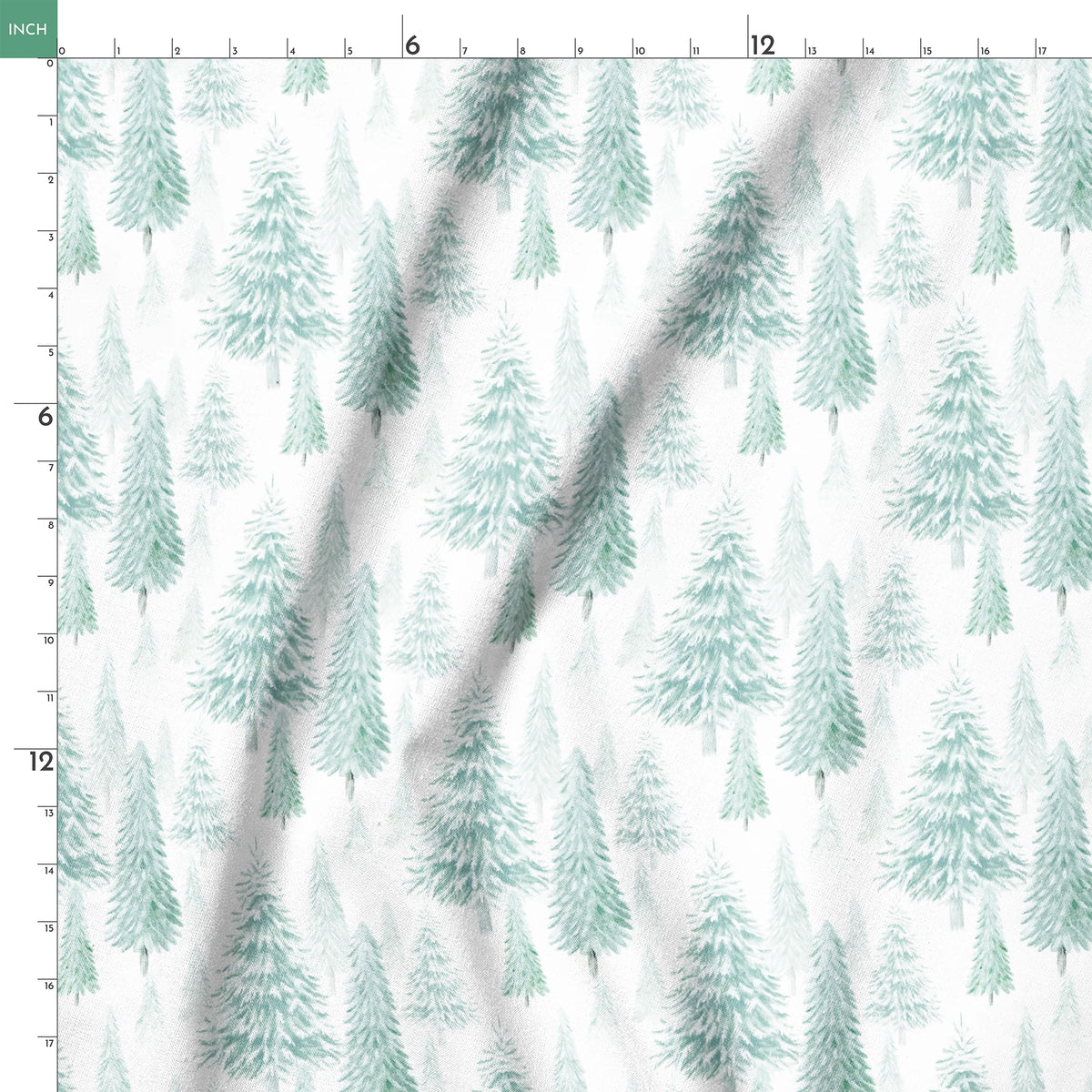 Danielle Murray Snowy Evergreens Fabric