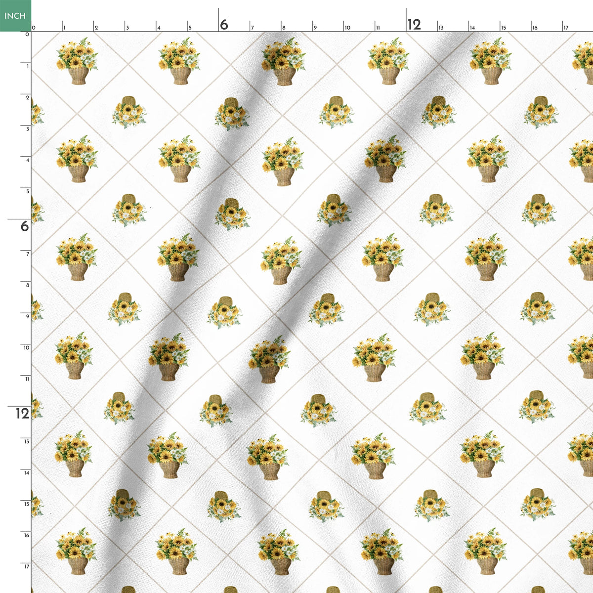 Danielle Murray Sunflower Baskets Fabric