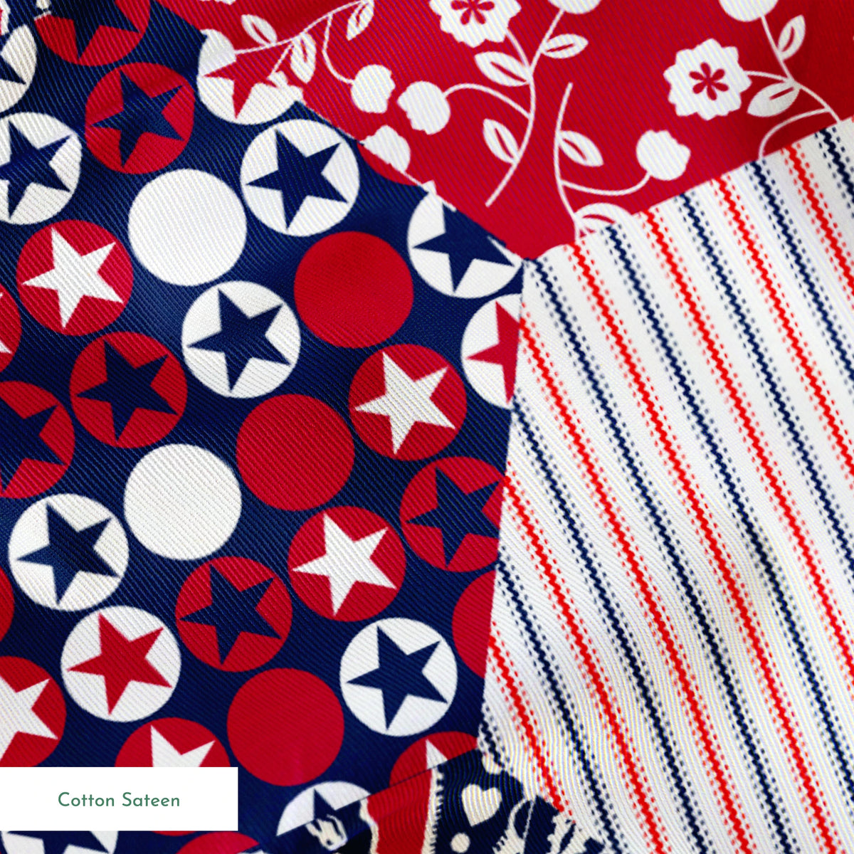 Americana Patchwork - Patriotic Hexagon | Fabric by the Yard